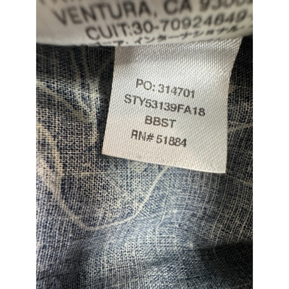 Patagonia Shirt Mens XXL Blue Back Step Camp Hiking Hemp Organic Cotton Outdoor - Picture 6 of 9